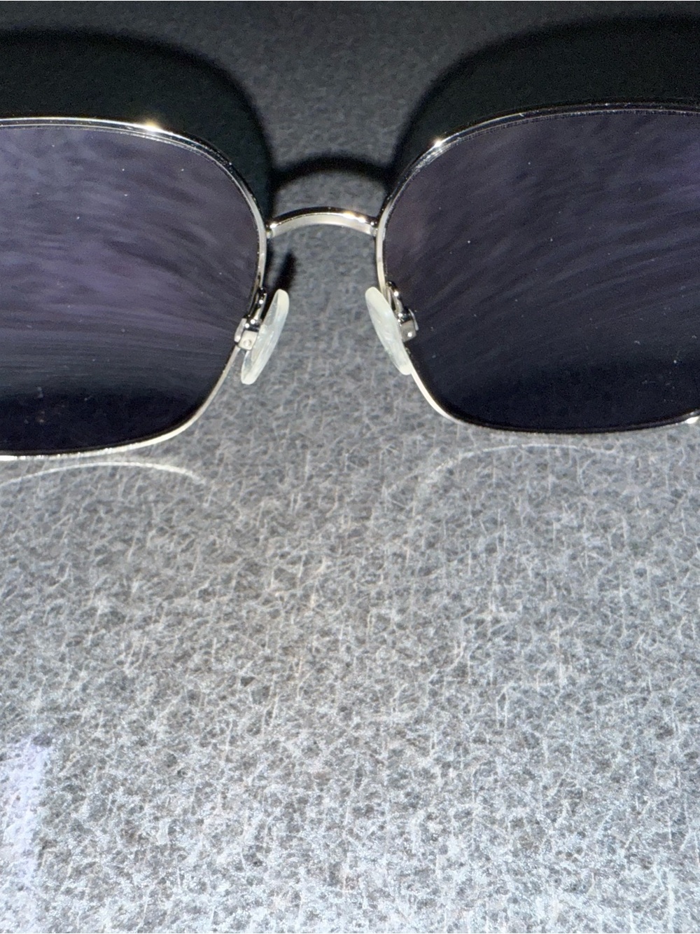 Swarovski Blue Silver Rimless Sunglasses - Picture 5 of 13